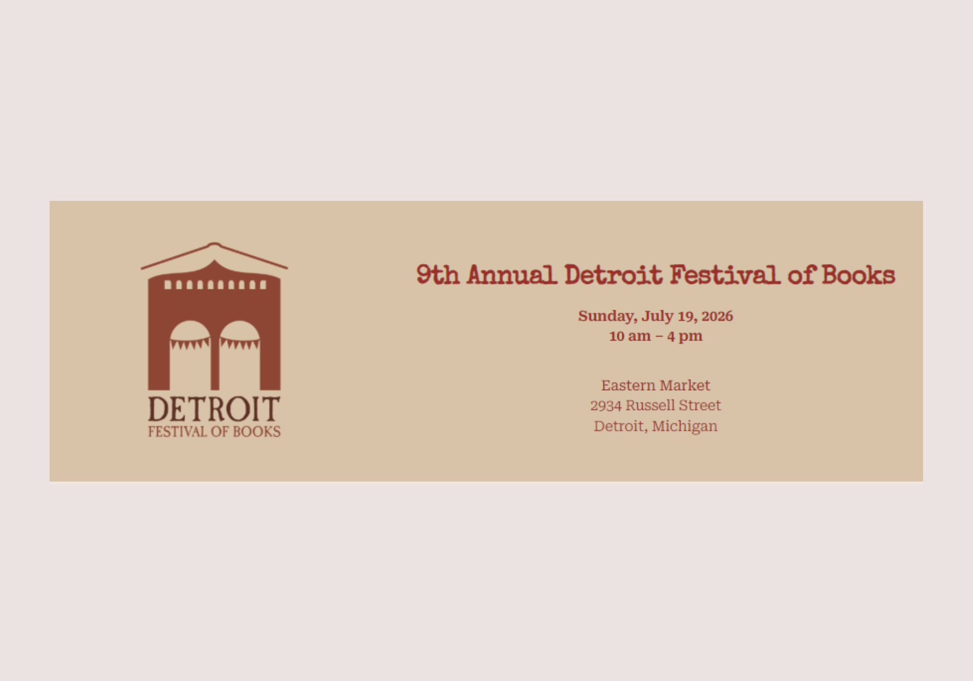 Detroit Festival of Books 2026
