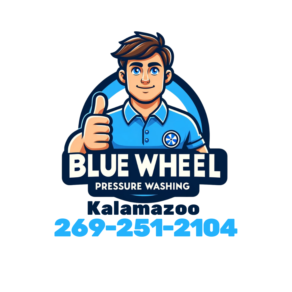 Blue Wheel Pressure Washing
