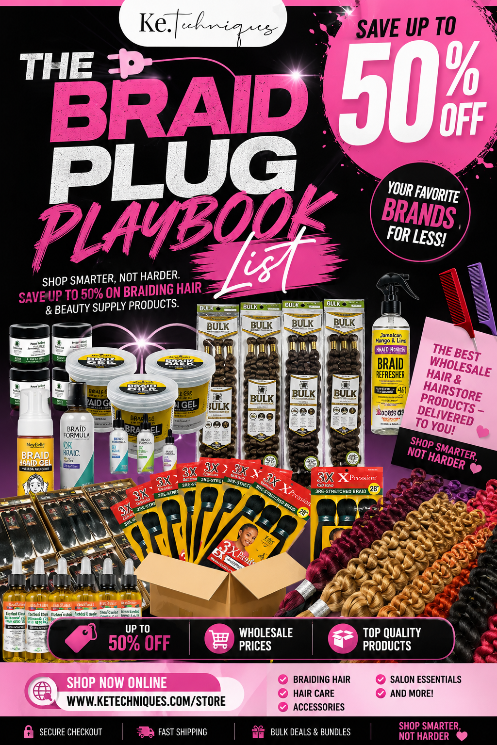 Braiders Plug Playbook List (Get ≤50% off hair/products)