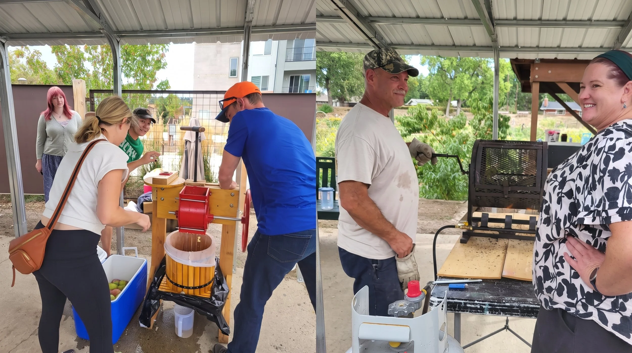 Chili Roasting and Apple Pressing