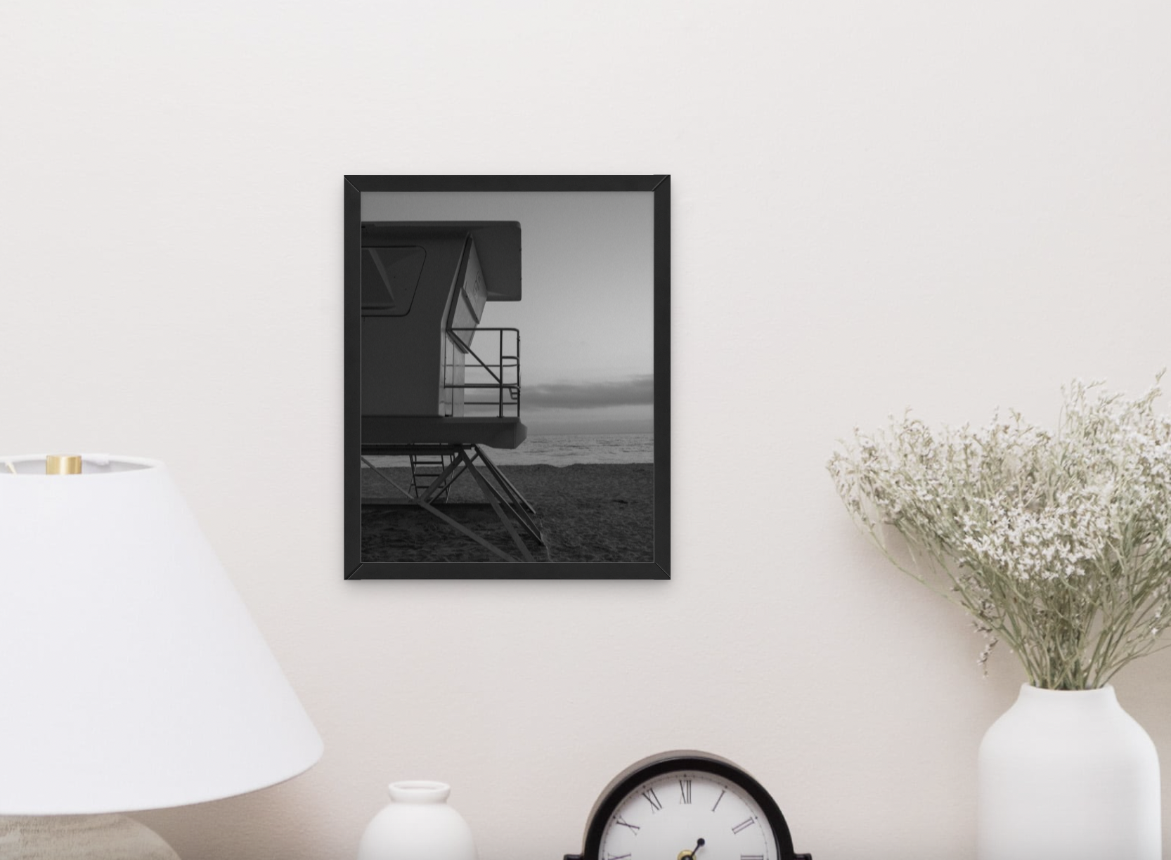 Lifeguard Tower Print, Framed