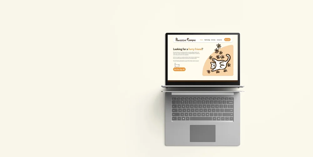 Pawsitive Campus website mockup