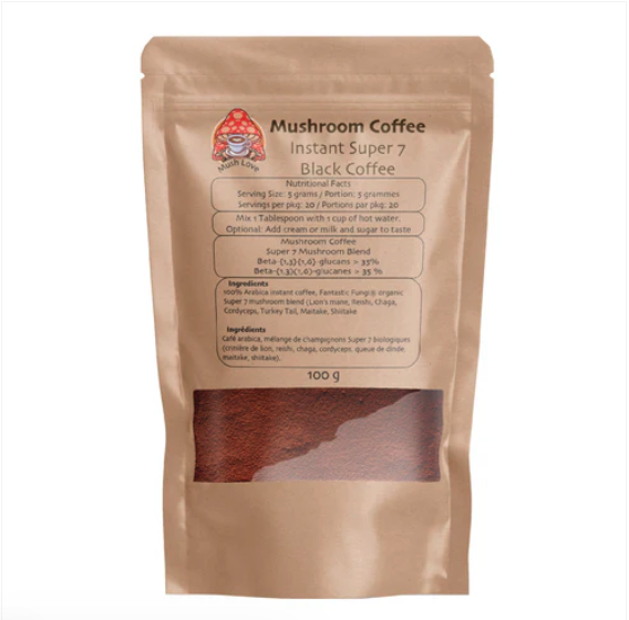 Café instant aux 7 champignons adaptogènes