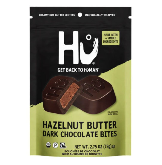 Hu bouchées de chocolat noir &amp; beurre de noisette