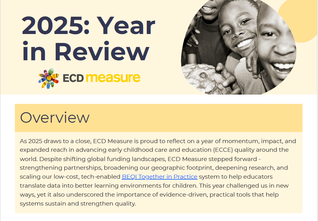 ECD Measure's 2025 Year in Review