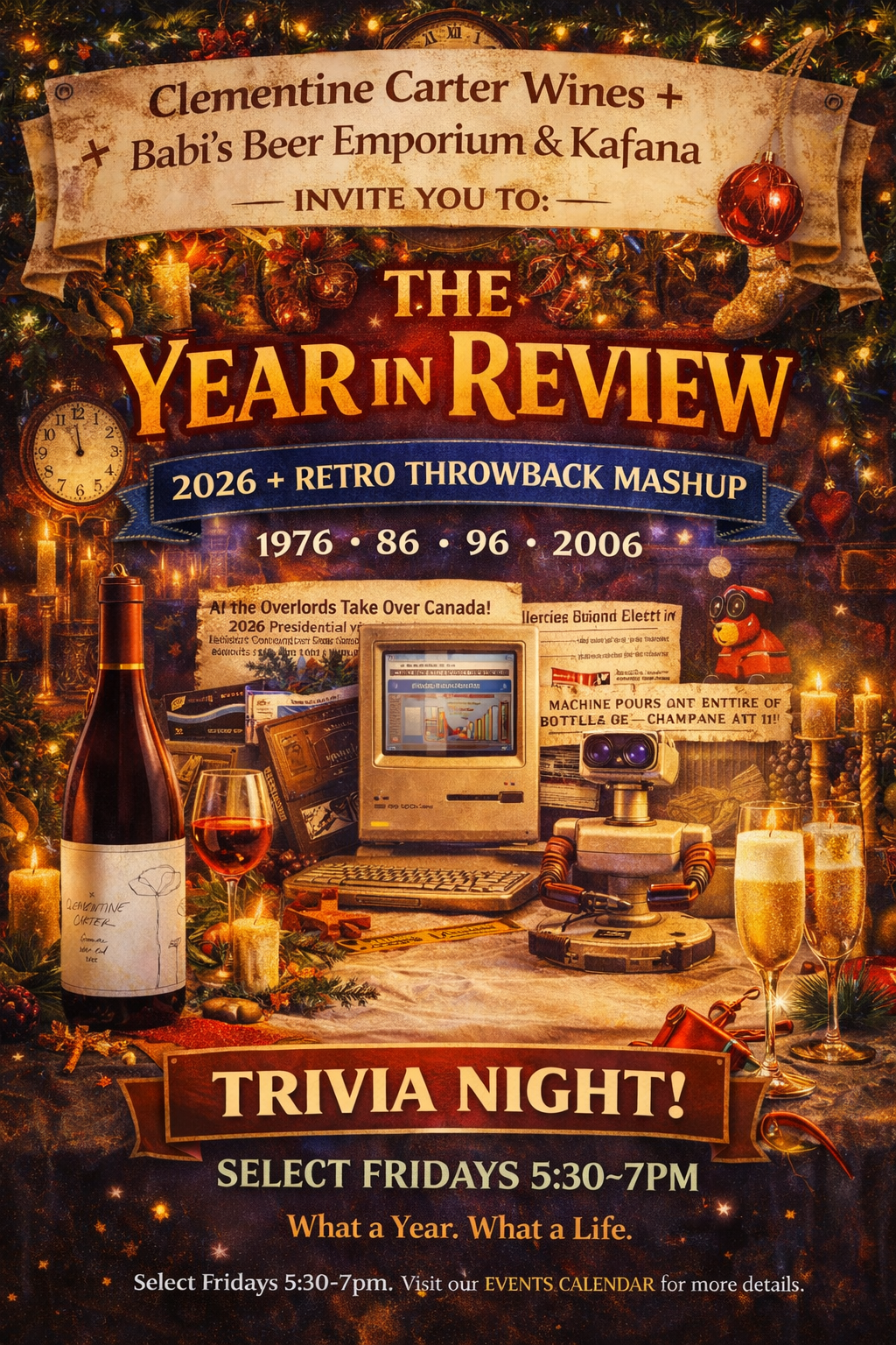 🗓️🍷 Think Fast, Sip Slow Trivia Night! Year in Review 