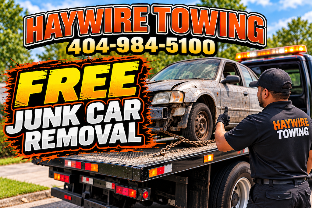 haywire+towing+man+loading+car+Free+junk+car+removal