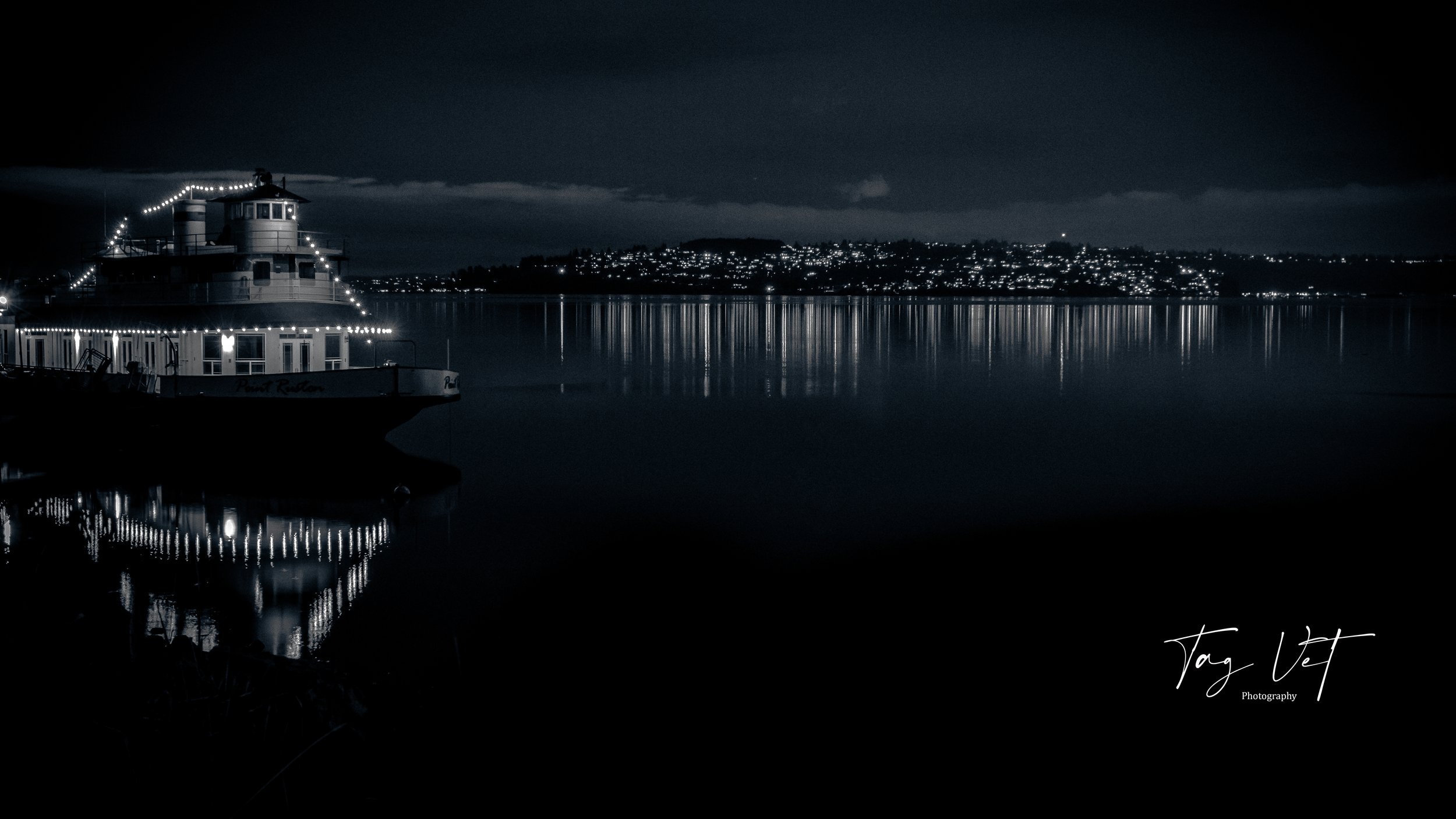 Ruston Ferry and Point Brown Night on the sound.jpg
