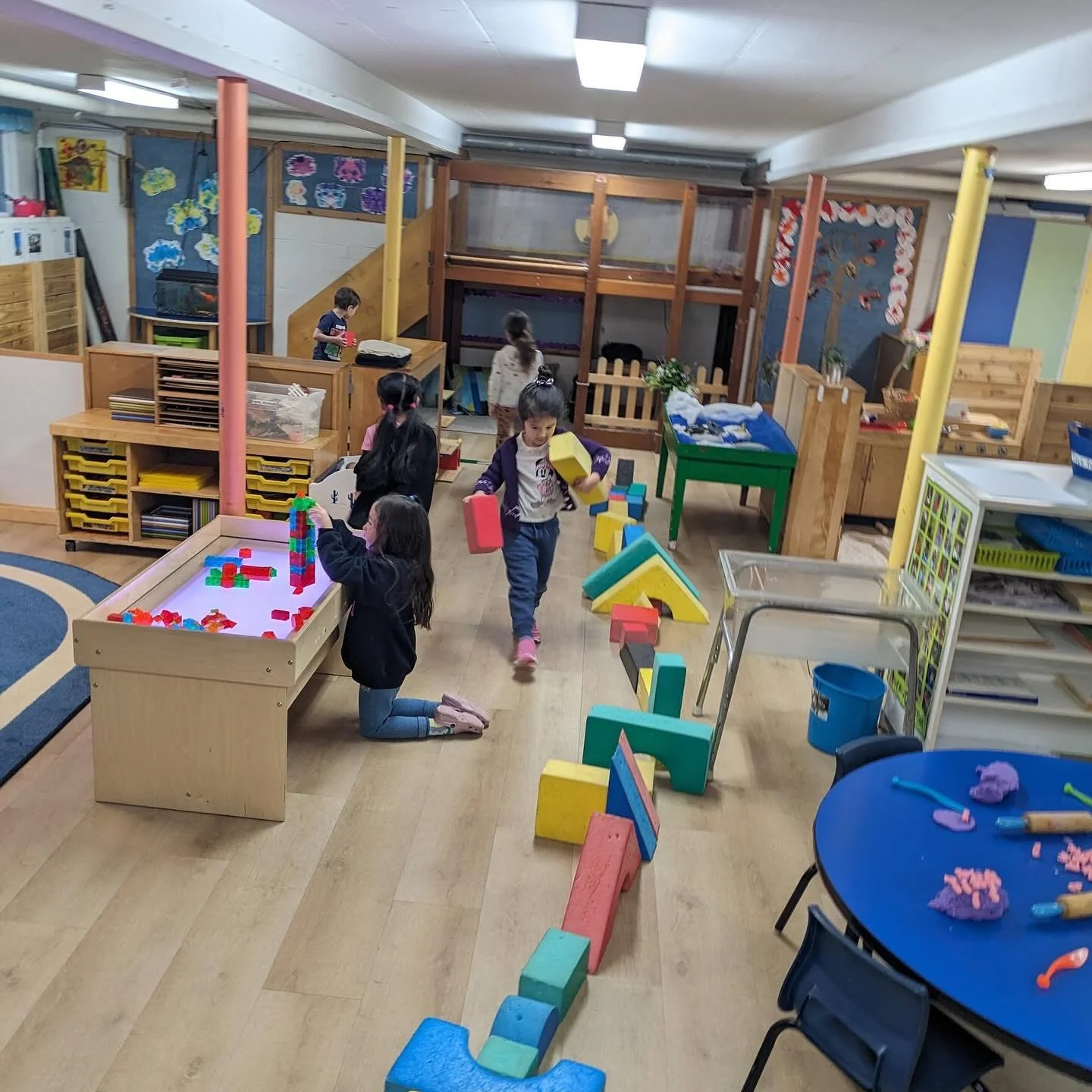 Indoor preschool with toys