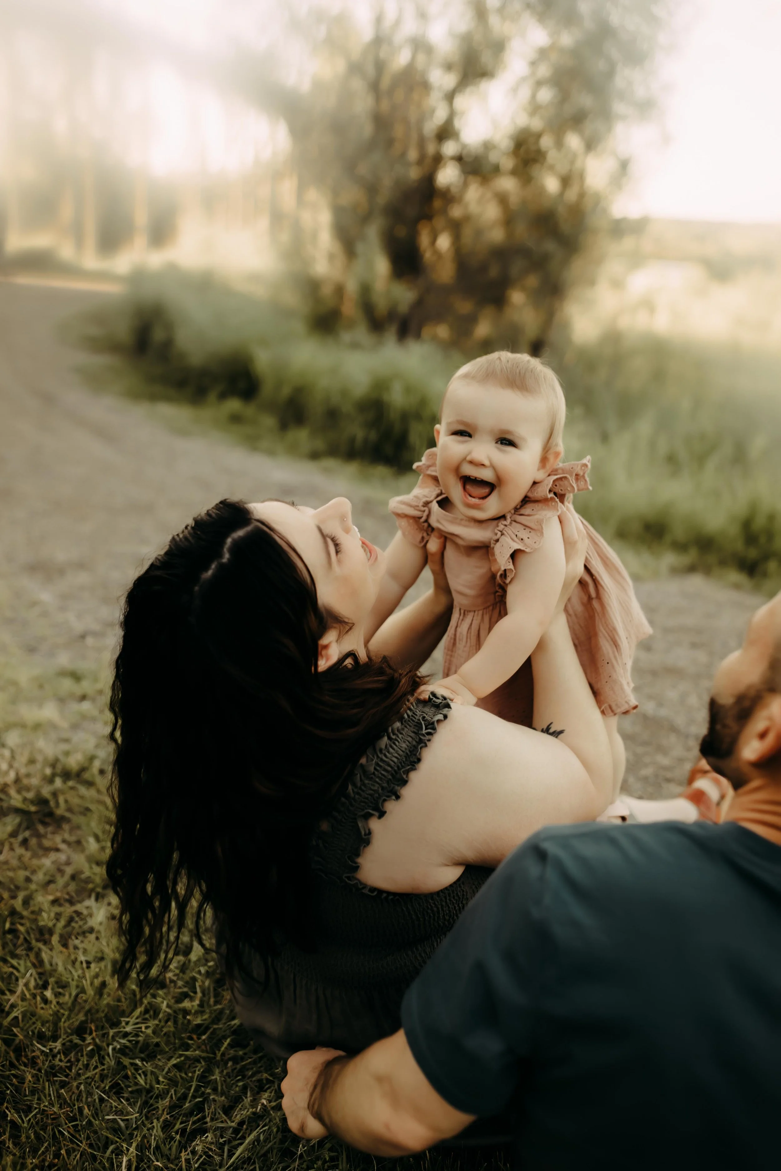 Family during spring photography session
