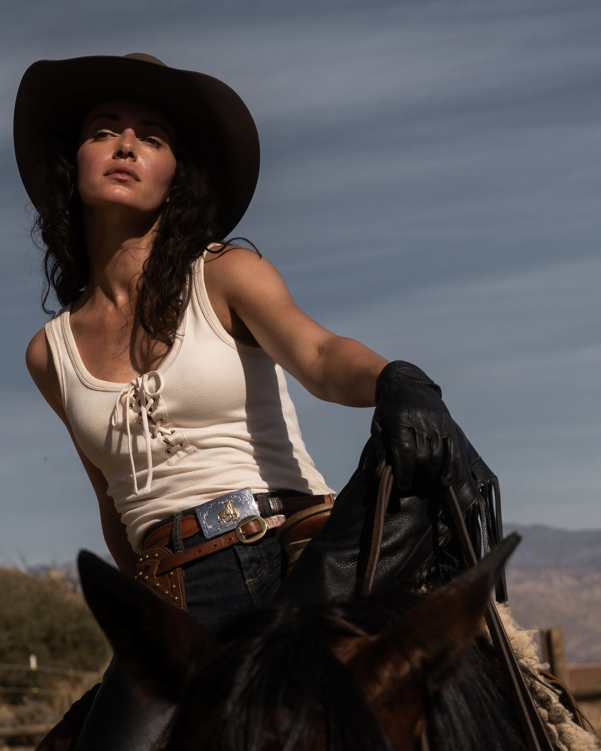 cowgirl on horse