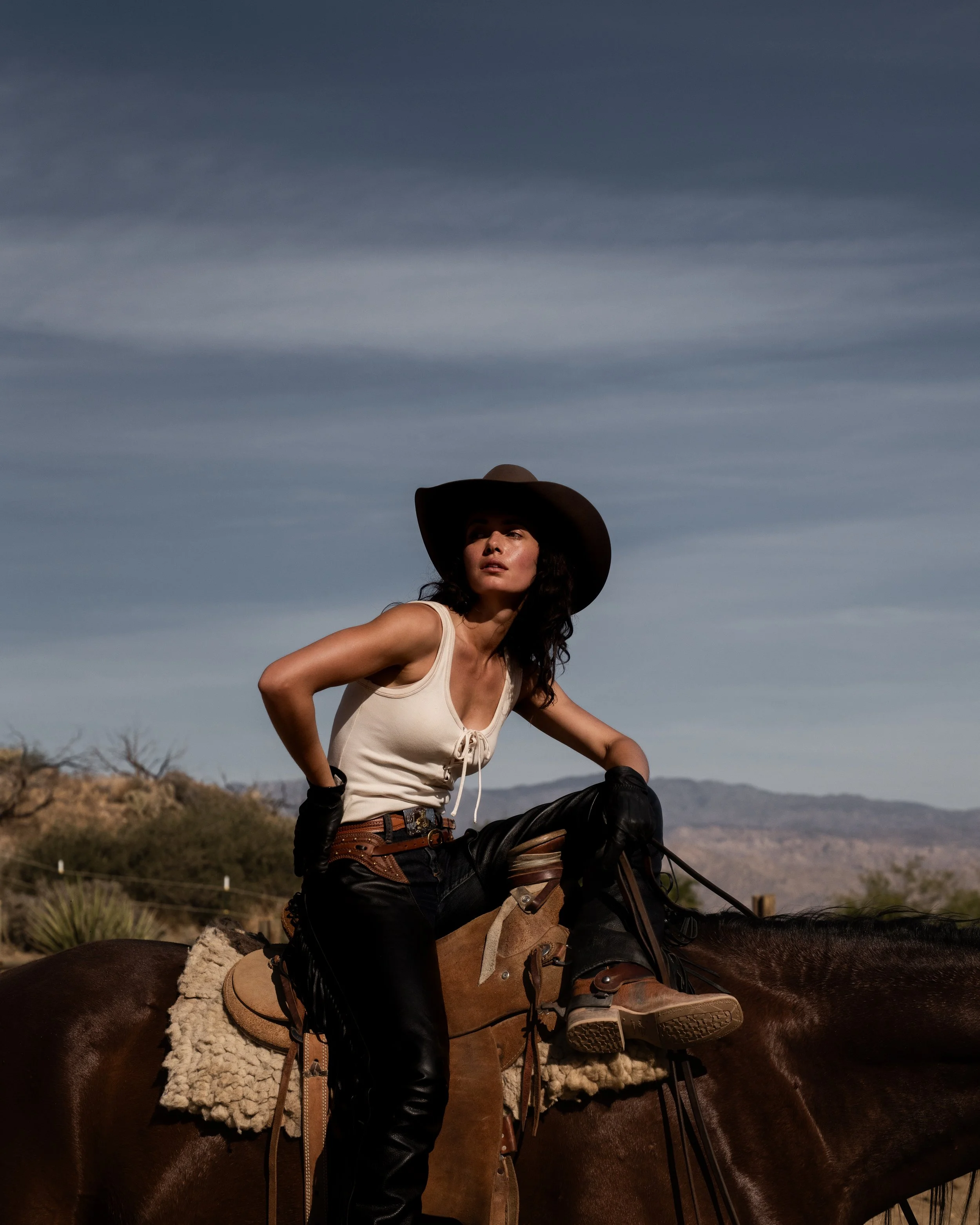 cowgirl on horse