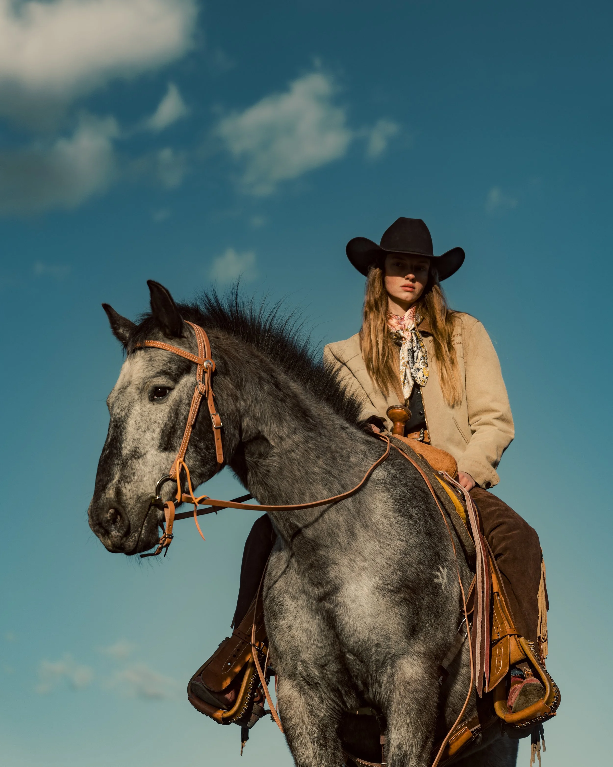 cowgirl on horse 