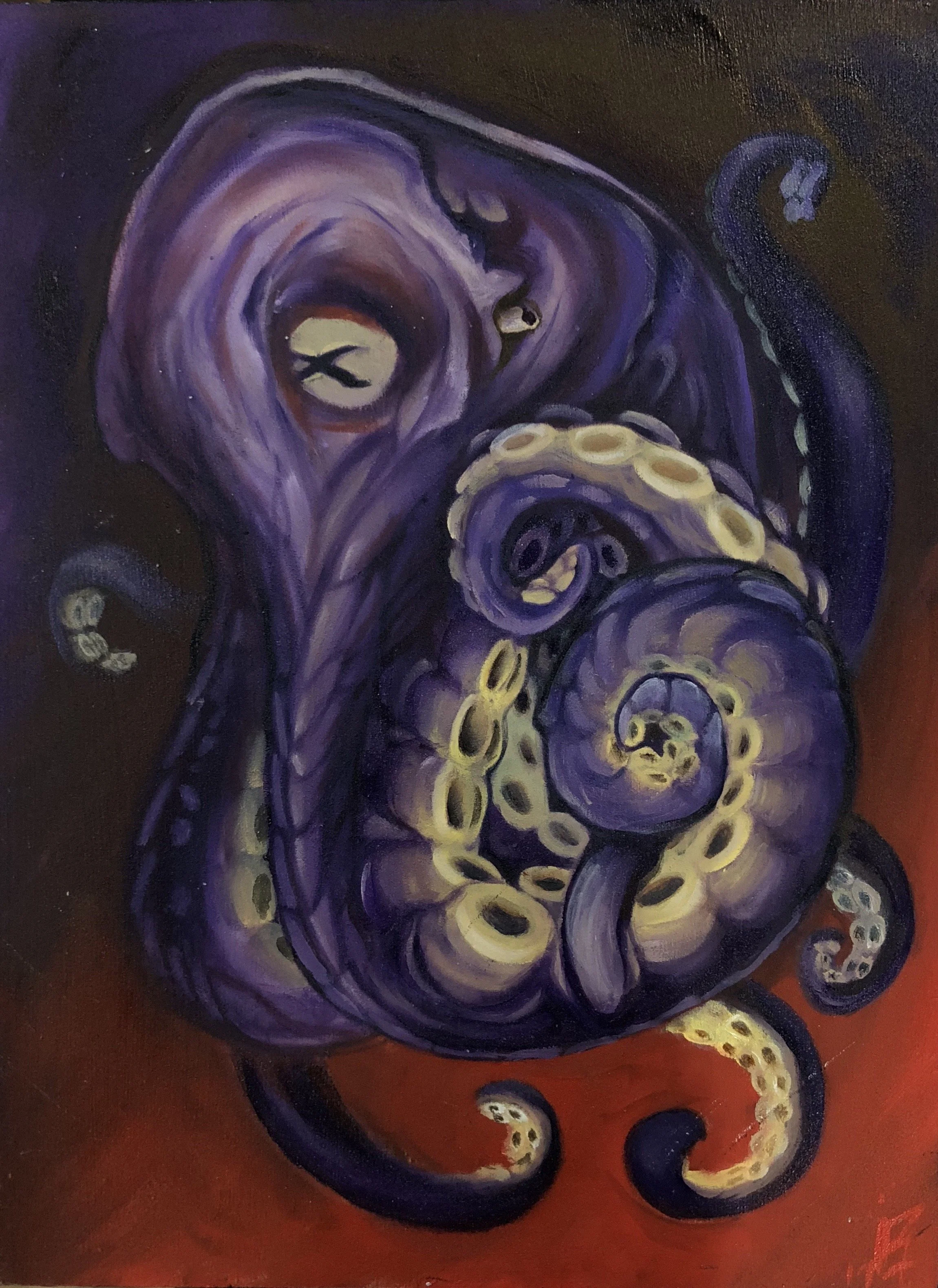 "float" 
Acrylic on wood board 