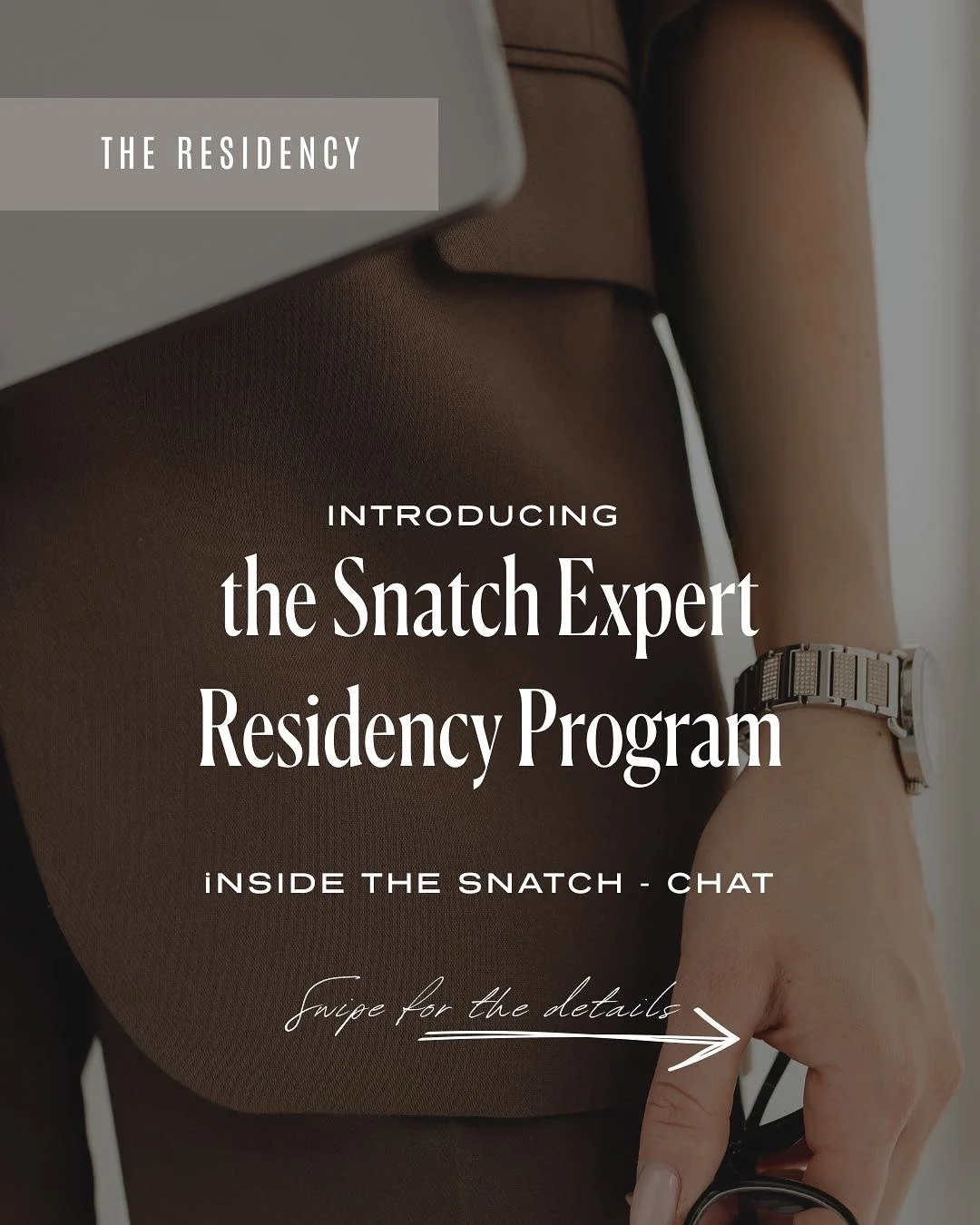 introducing the snatch expert residency program &mdash; a first-of-its-kind opportunity to connect directly with some of the most trusted voices in women&rsquo;s health. 🩺

from fertility and ivf, to sex therapy, pelvic floor recovery, and perinatal
