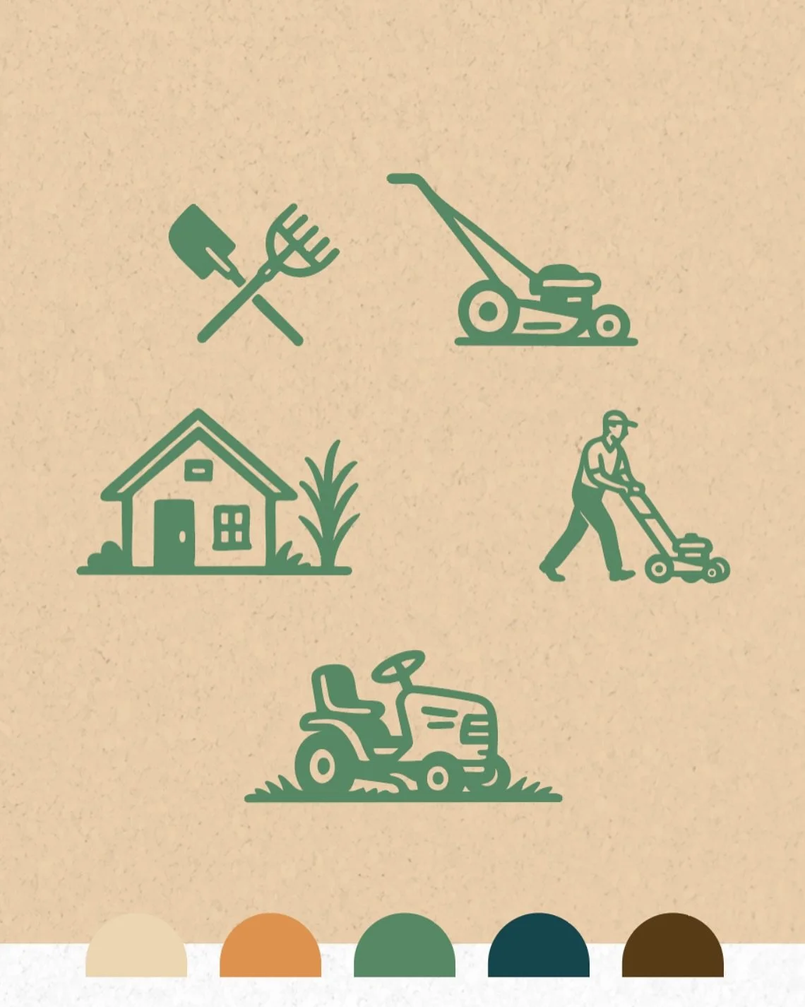 Starting off the week with the most cutie little set of icons for a landscaping brand!