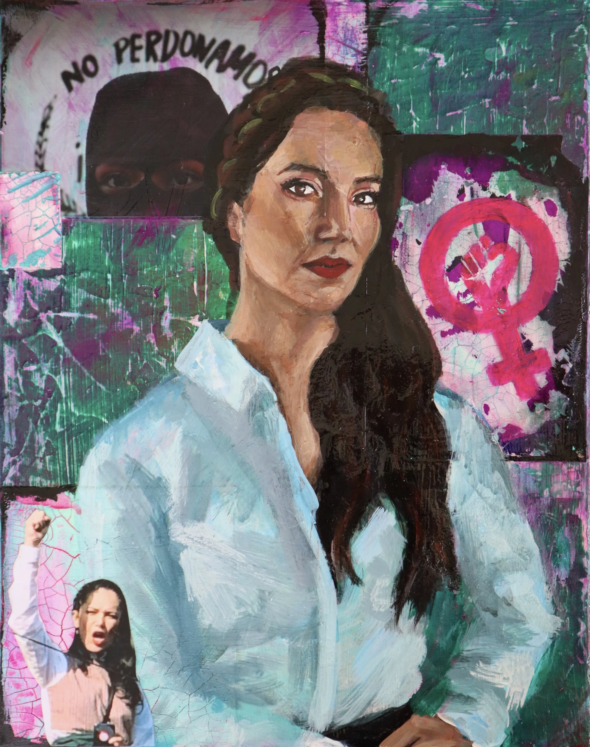 "Portrait of Bea Gasca". 2023. 8'' x 11''. Acrylic.