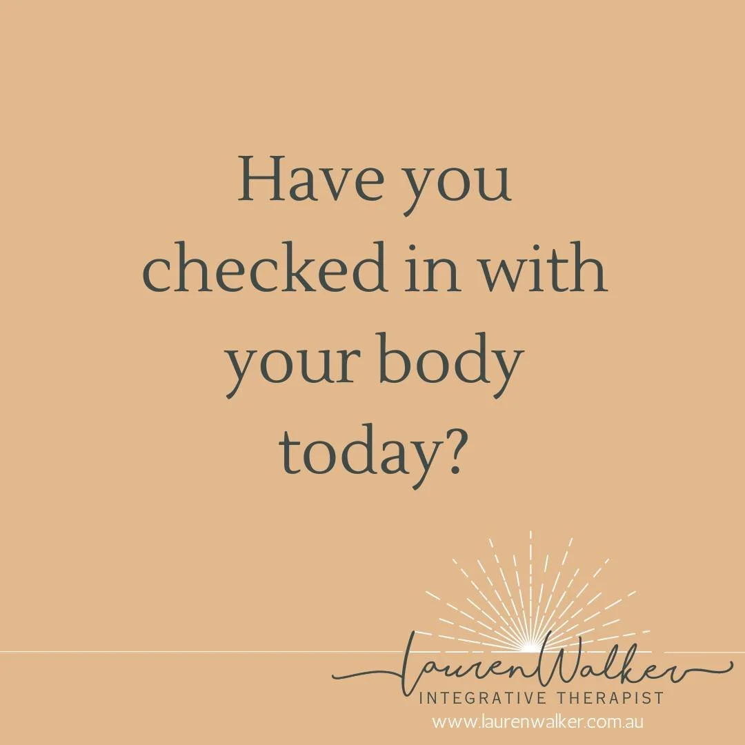 Let's check in!

Checking in with our bodies means taking a moment to pause and tune into how we&rsquo;re feeling physically and emotionally. It involves being aware of our sensations, such as tension, pain, fatigue, or even energy levels. This pract