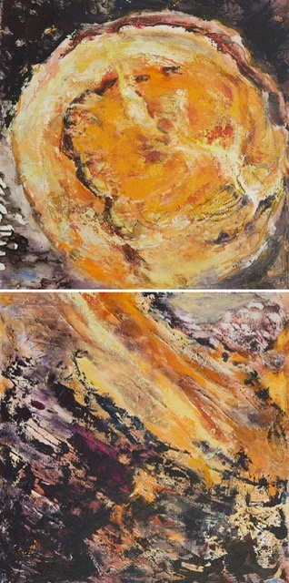 To the Moon Diptych (60x60cm x2)
