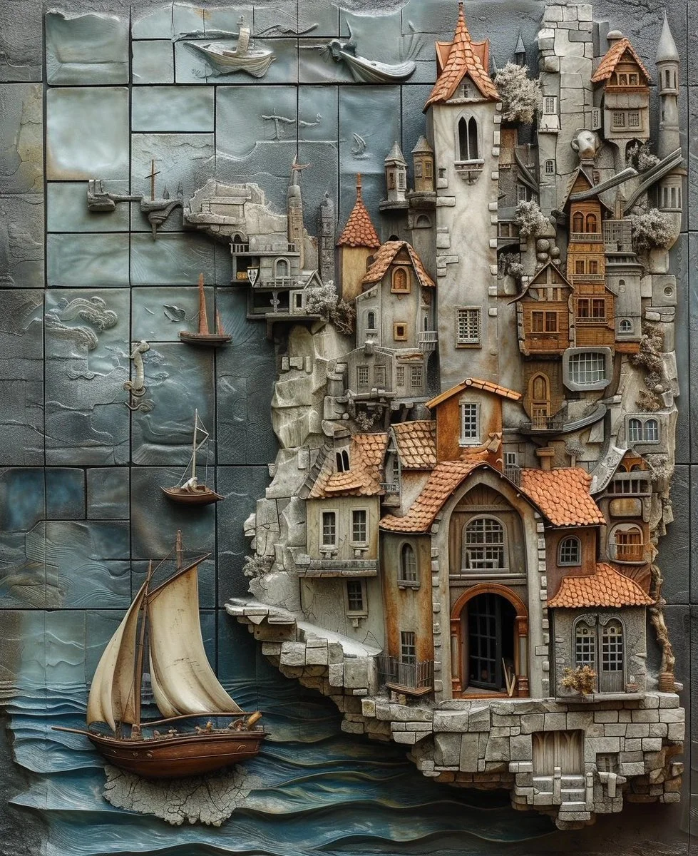 QT your Coastal Town art