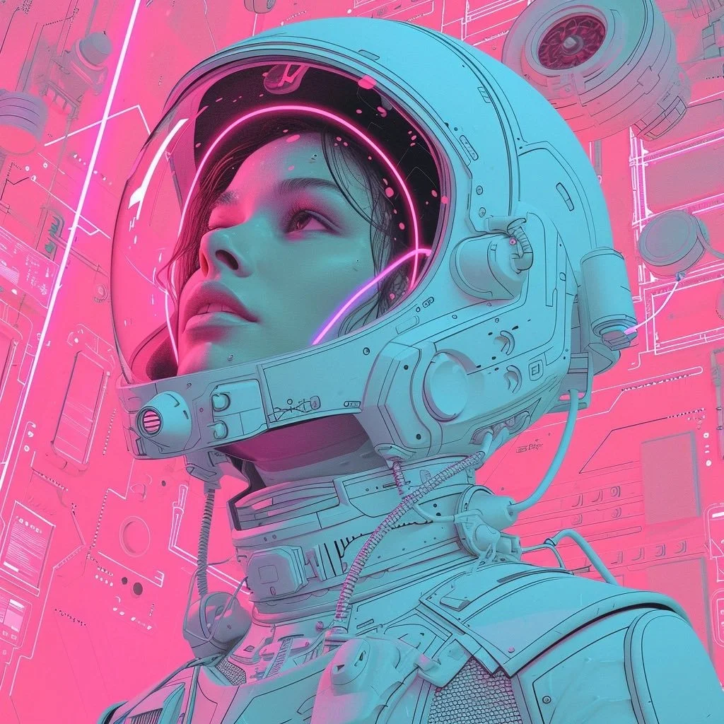 QT with your Space Girl Pink Space