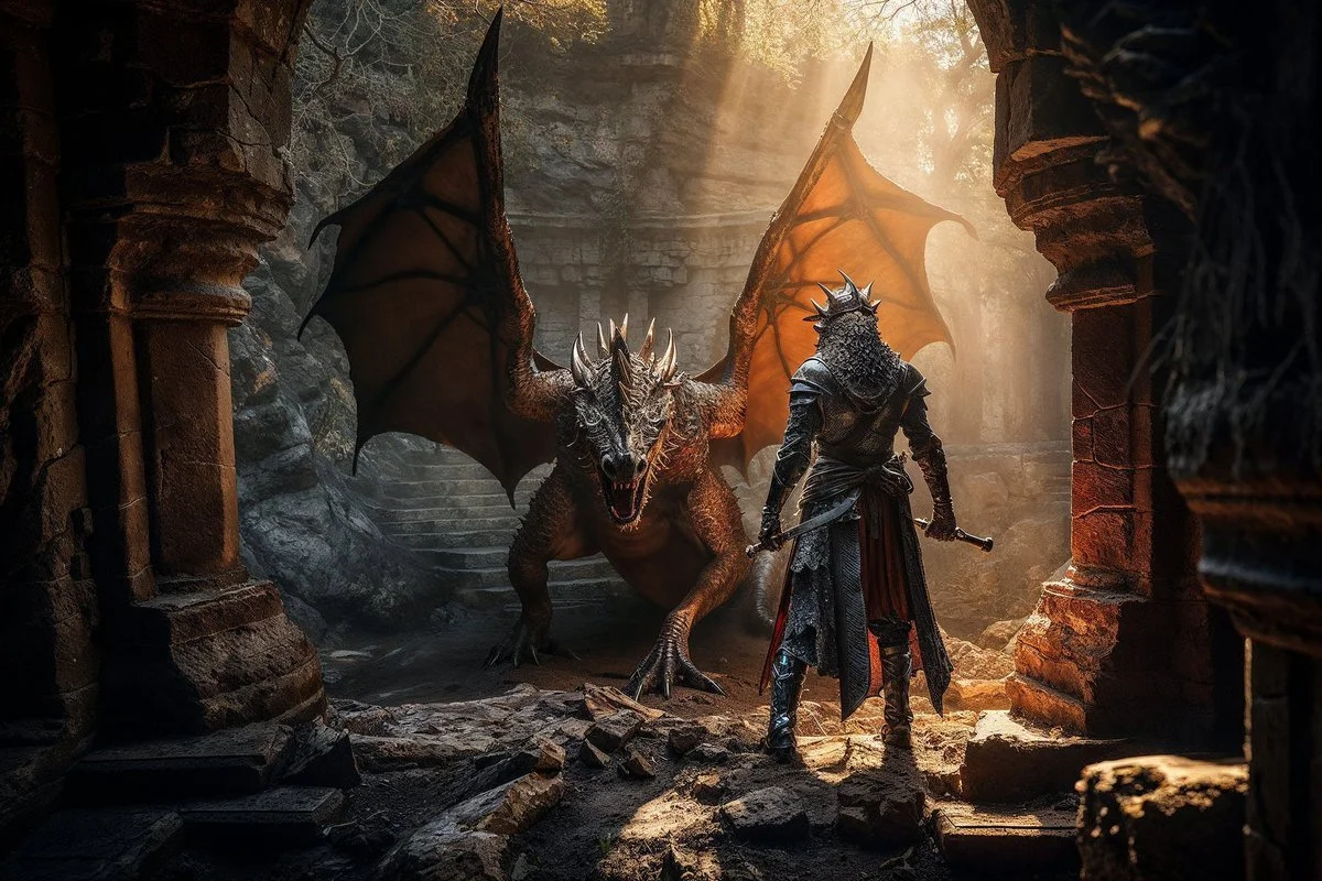 The Courtyard QT your Dragon art - Upscaled with Magnific_AI
