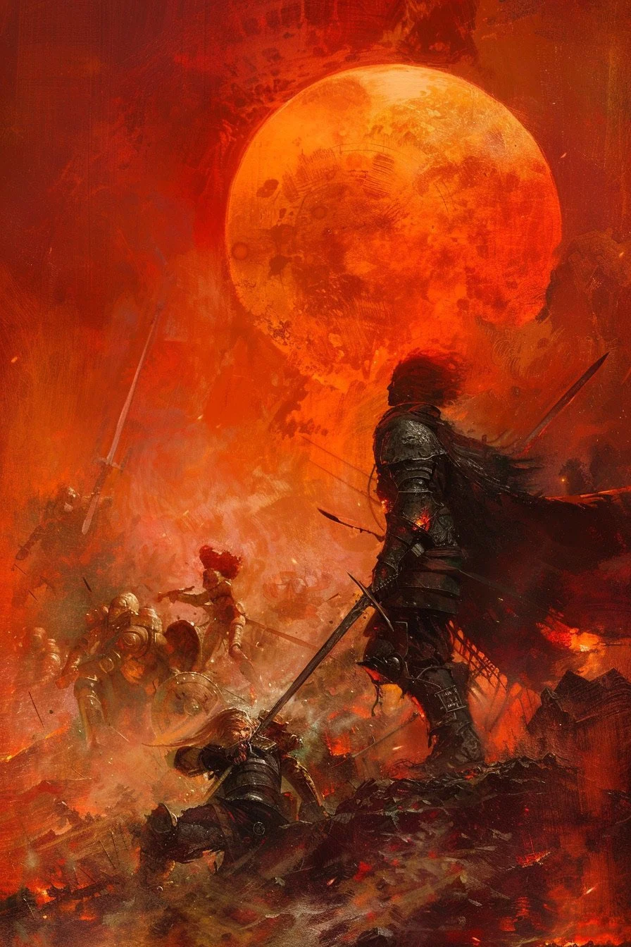 QT with your Warrior's Moon art Red Moon