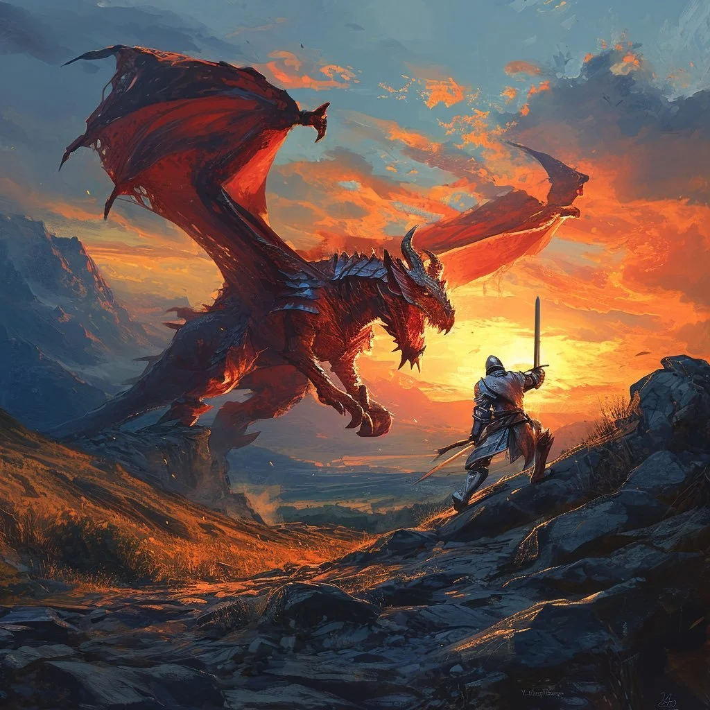 QT your Red Dragon and Knight art