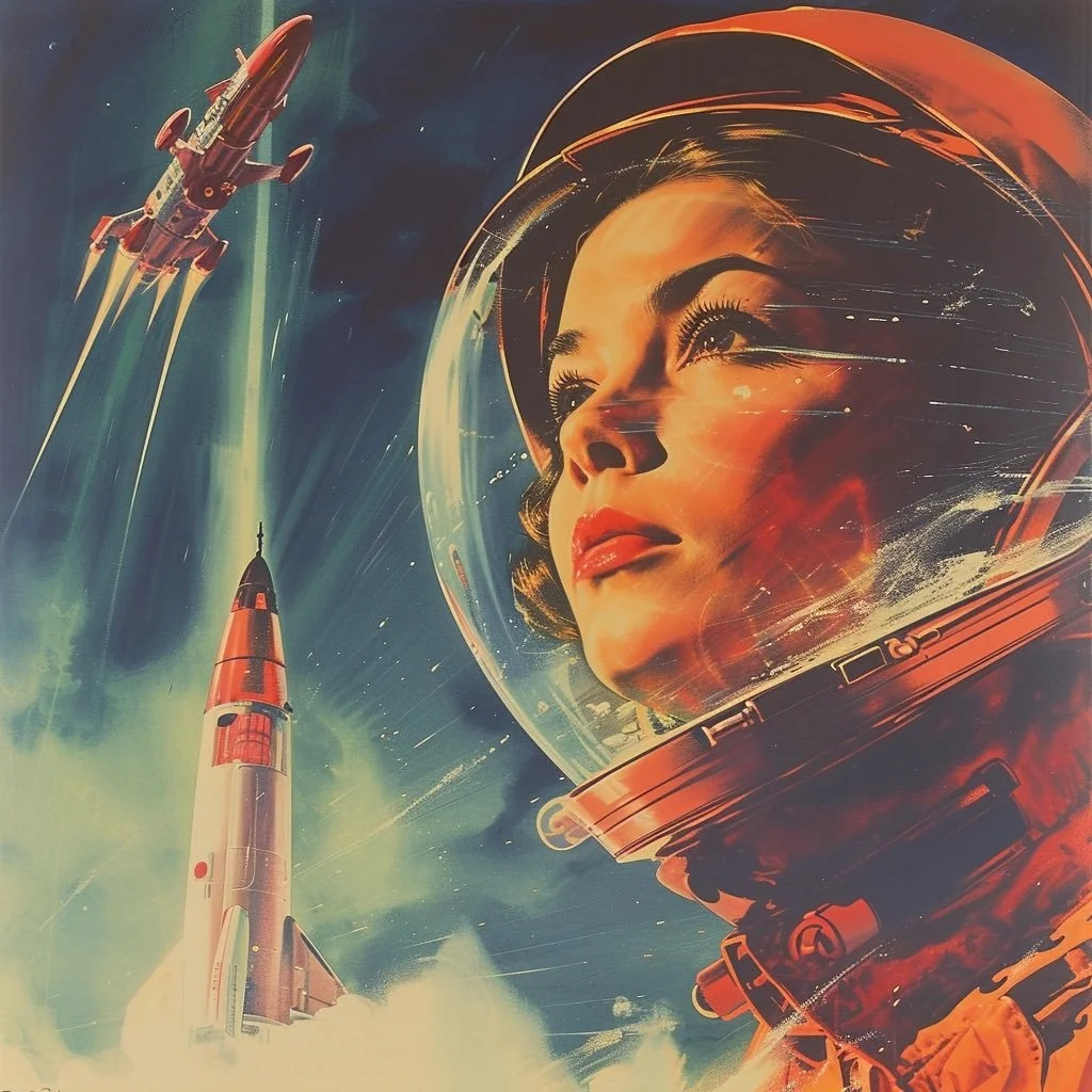 QT your 1950's sci-fi postcard art