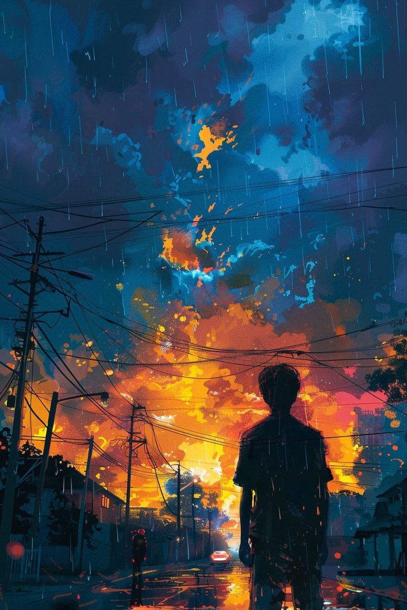 Rainy Sunset  Good night 🌙 