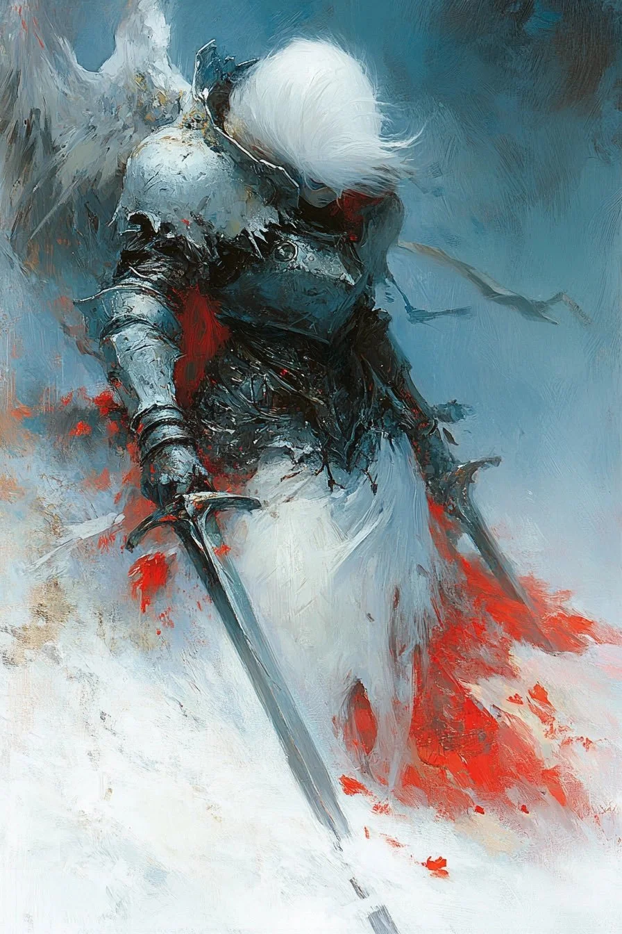 QT with your White Hair art Shattered Code Duello