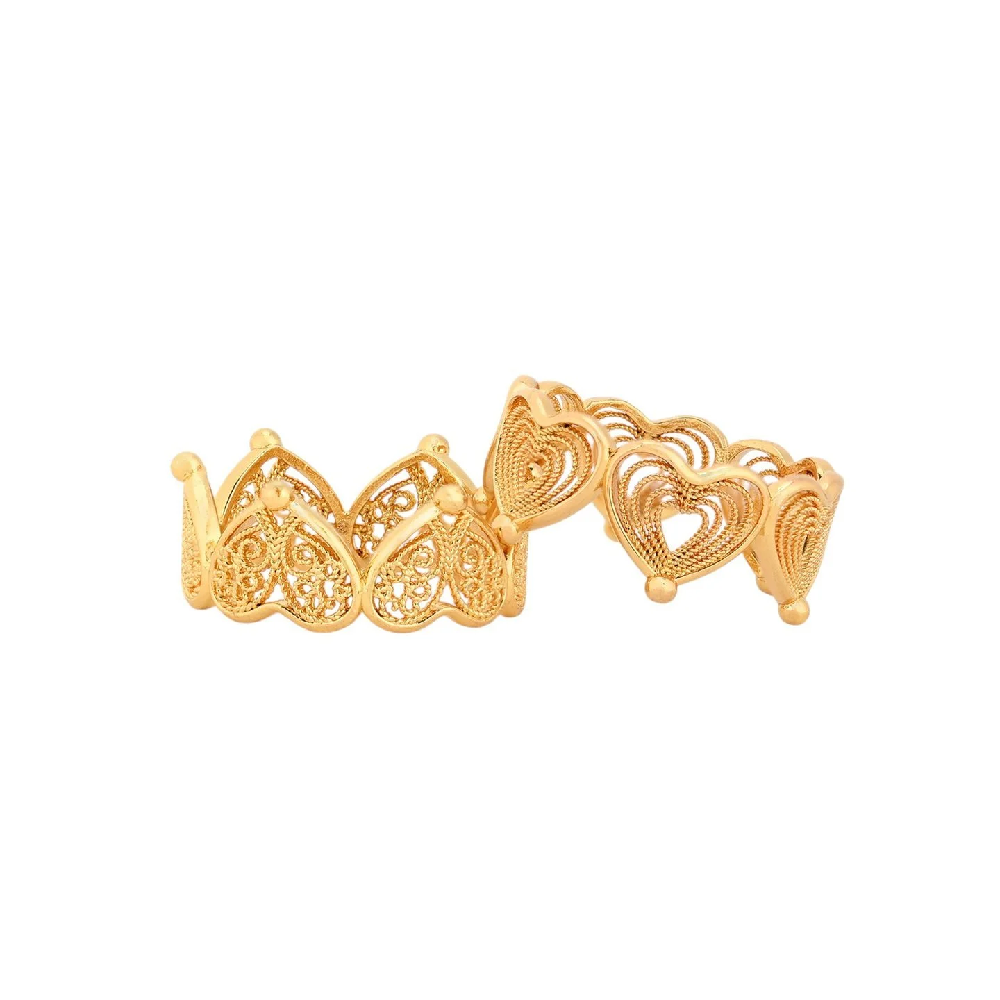Heart of Viana Two-Rig Set in Stainless Steel — AV JEWELRIES