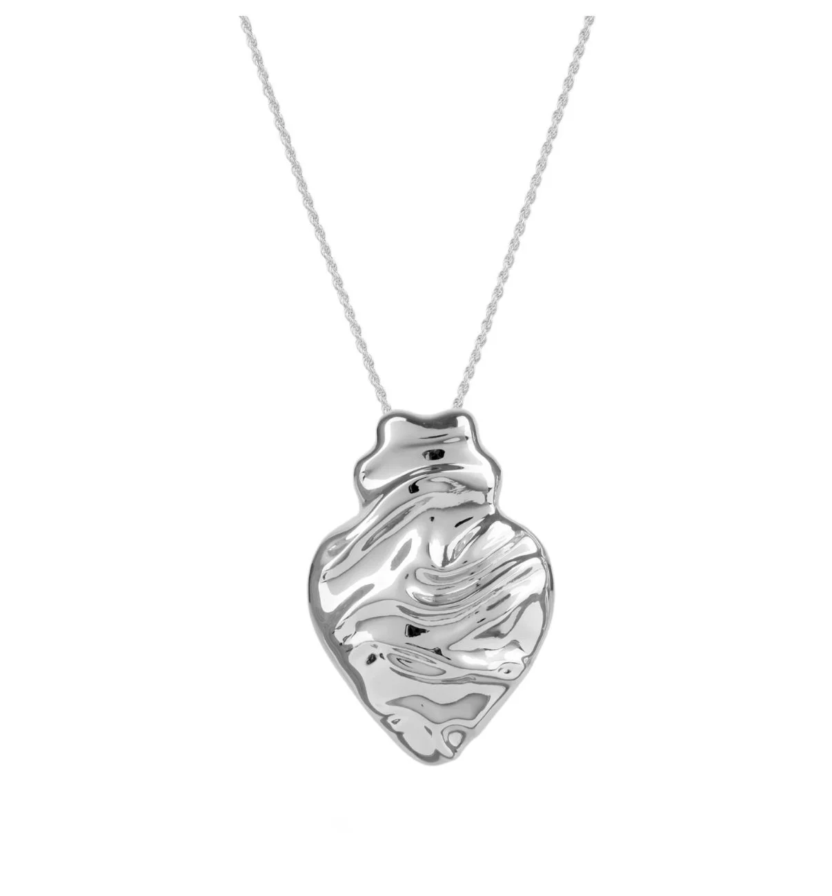 ネックレス・チョーカー Big Melting Heart Pendant (Silver) My Melting Heart Sterling Silver 925 Pendant - Etsy