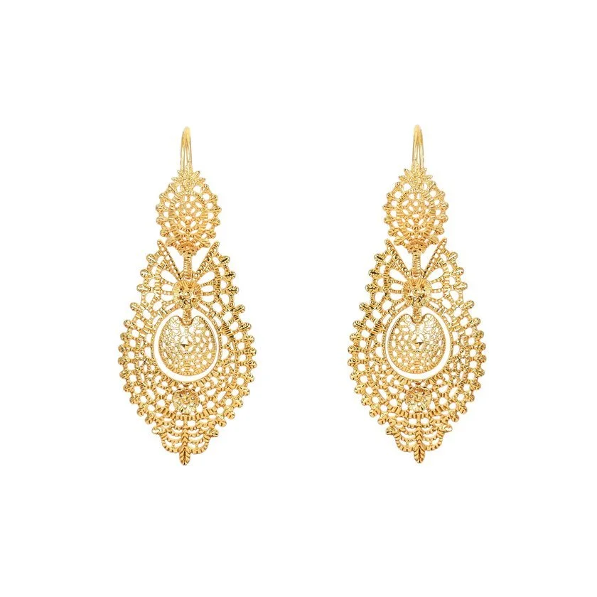 Queen XL Gold Stainless Steel Earrings