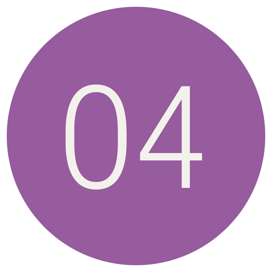 Purple colored circle with "04" in the center.