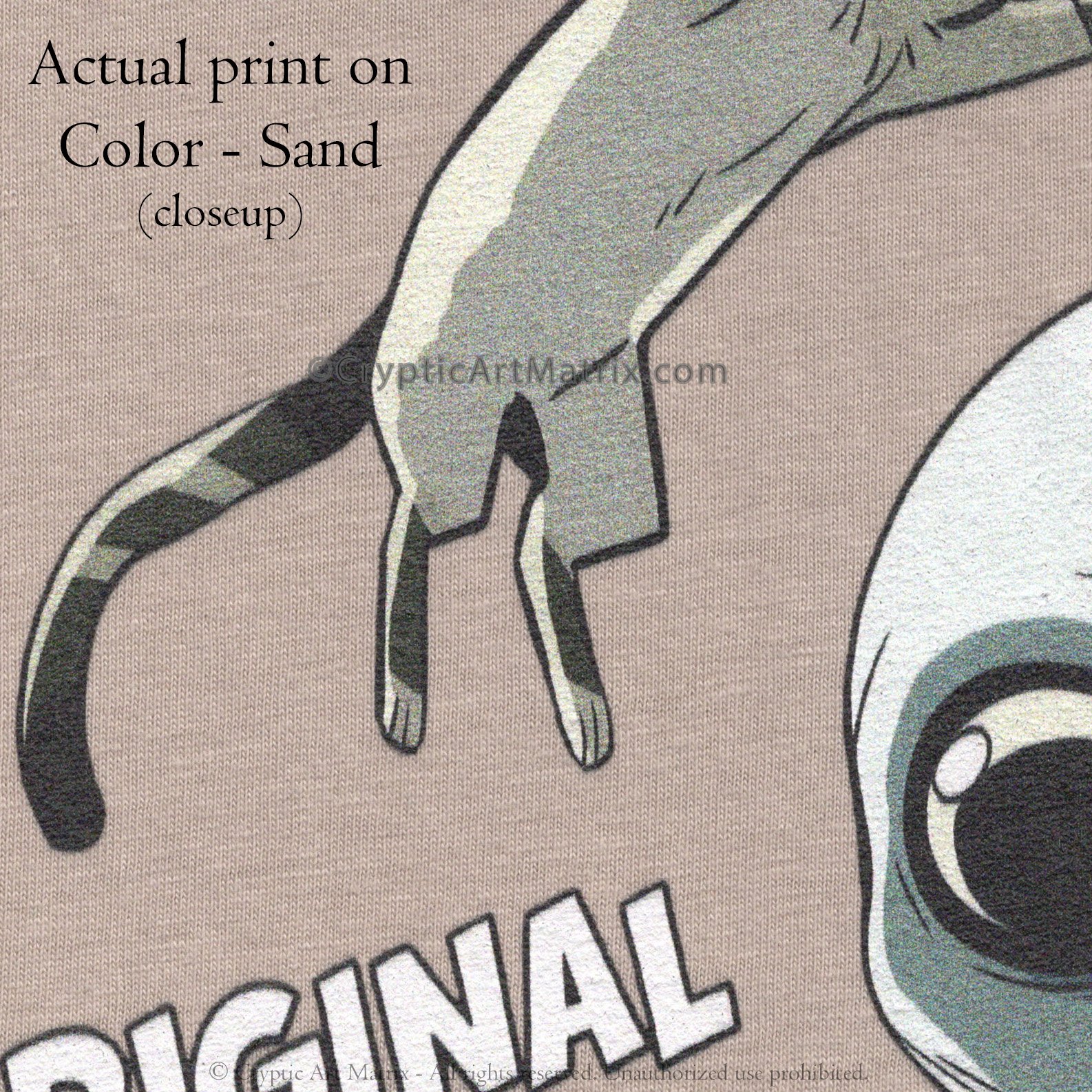 Comical cartoon cat leaping onto an alien’s face, parodying the iconic alien facegrabber scene from Aliens.