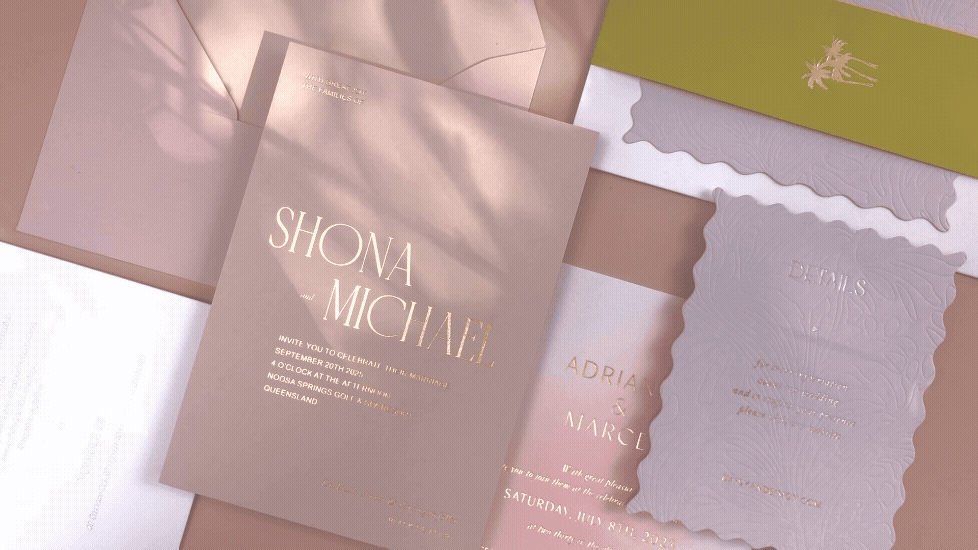 sample-pack_studiowedding_wedding-invitations_gold_hot-foil-stamping_palms.gif