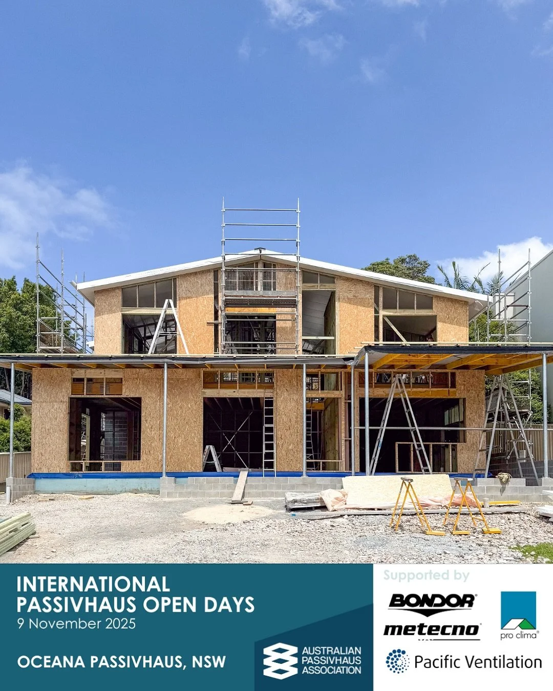 Join us at Oceana on November 9th! 
Walk through a Passivhaus-in-progress while its “invisible” systems are still visible. We can’t wait to show you around 👷🏼
Spots are limited. Register via link in our bio.