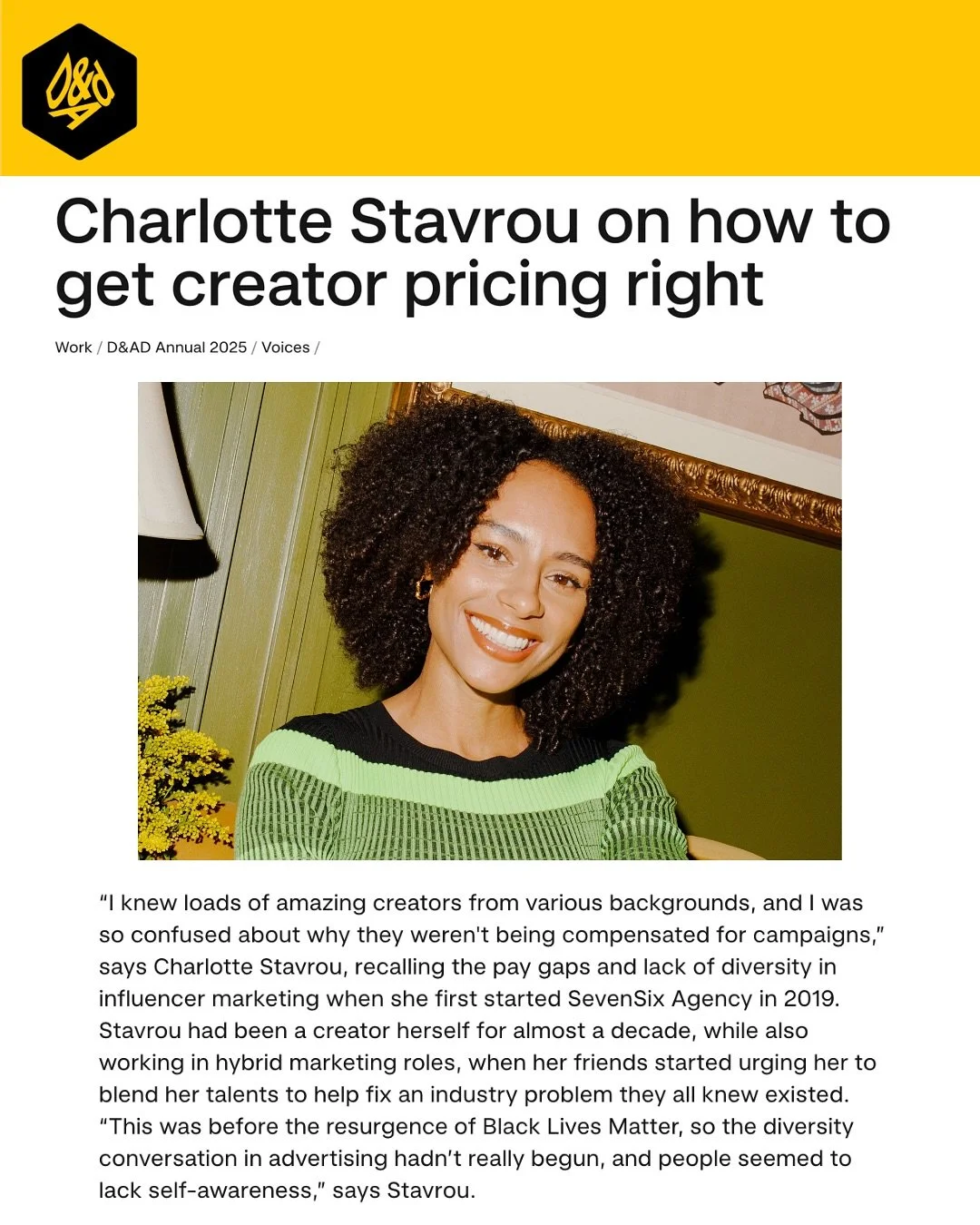 SevenSix in the press 🗞️

September was a big month for us in the media - with four features spotlighting our founder @charlottesevensix&rsquo;s insights on the creator economy and creator pay.

We&rsquo;re proud to have been included in @campaignma