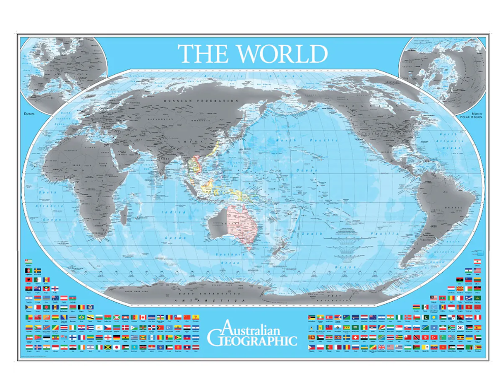 Australian Geographic World Scratch Map