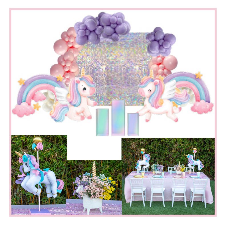 Unicorn Theme Children Birthday Kids Party Rentals Package in Los Angeles & Orange County | Modern & Unique Decor