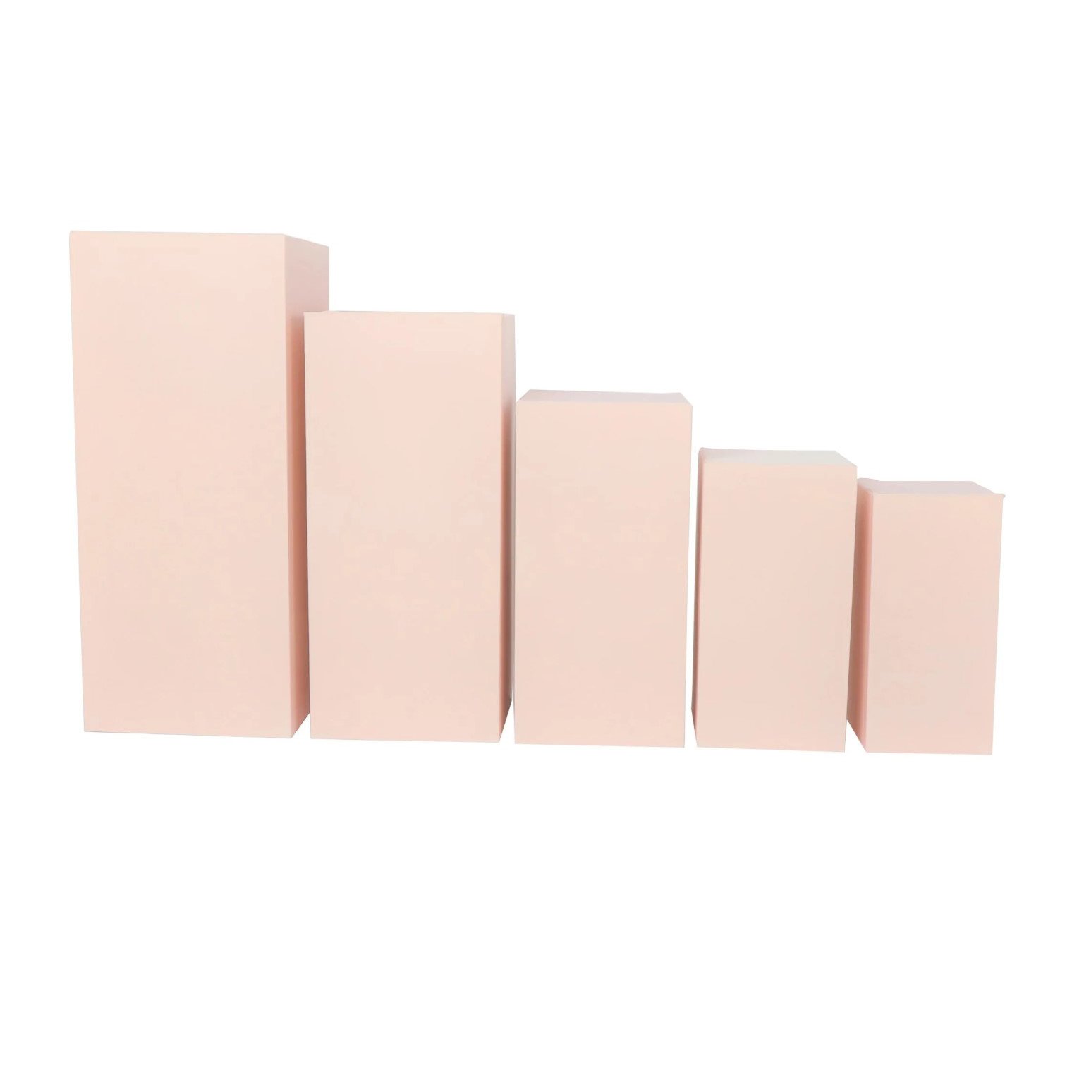 Blush Square pedestal for event and wedding rental in Los Angeles.
