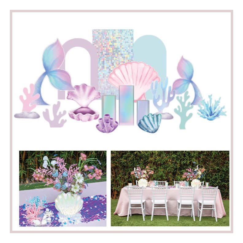 Mermaid Theme Children Birthday Kids Party Rentals Package in Los Angeles & Orange County | Modern & Unique Decor