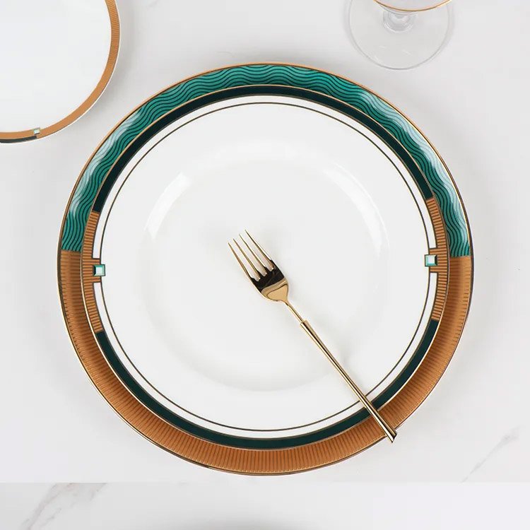 Luxury Green Plate Set Rental for Events | Dinnerware Rental Los Angeles & Orange County
