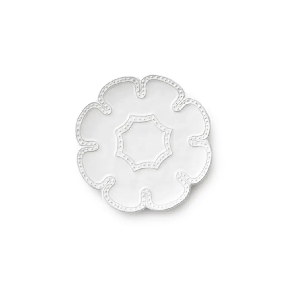 Luxury White Embossed Plate Set Rental for Events | Dinnerware Rental Los Angeles & Orange County