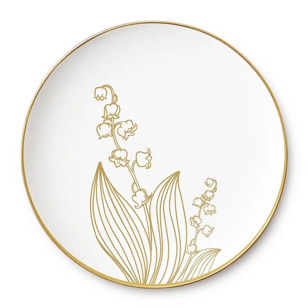 Luxury Lily Floral Plate Set Rental for Events | Dinnerware Rental Los Angeles & Orange County