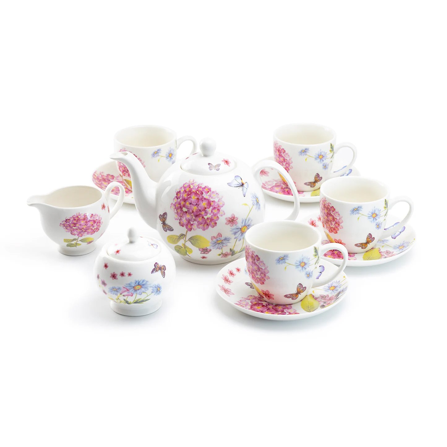 Willow Hydrangea with Butterflies 11-Piece Tea Set 01.jpg