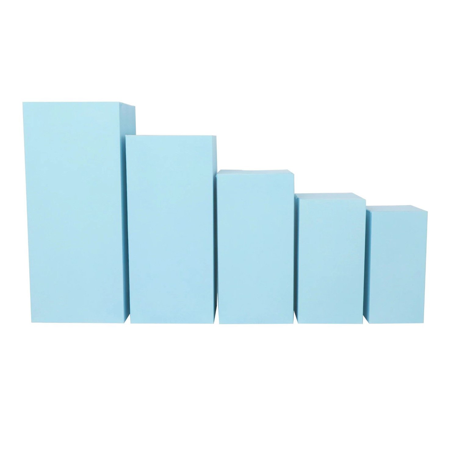 Baby Blue Square pedestal for event and wedding rental in Los Angeles.