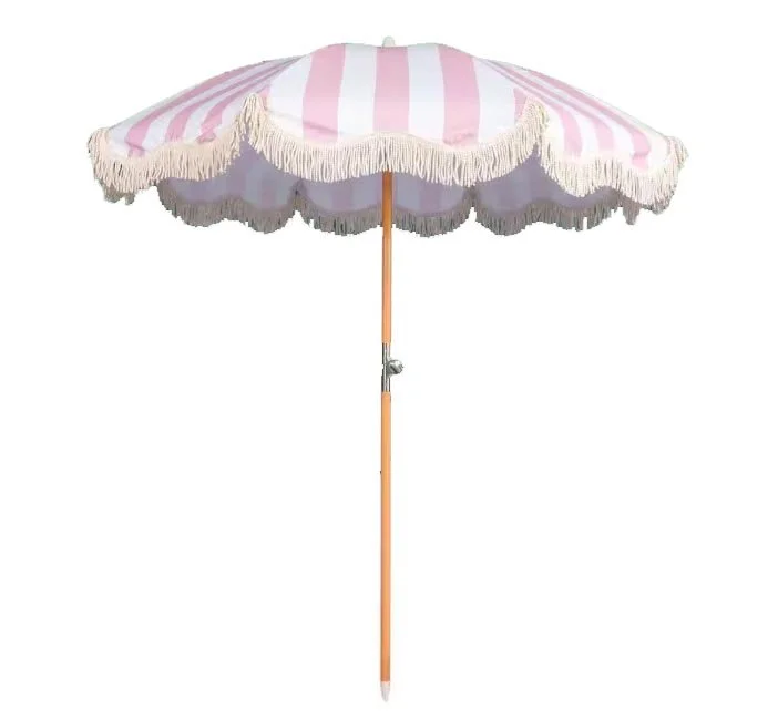 Riley Pink Stripe Fringed Umbrella 02.jpg