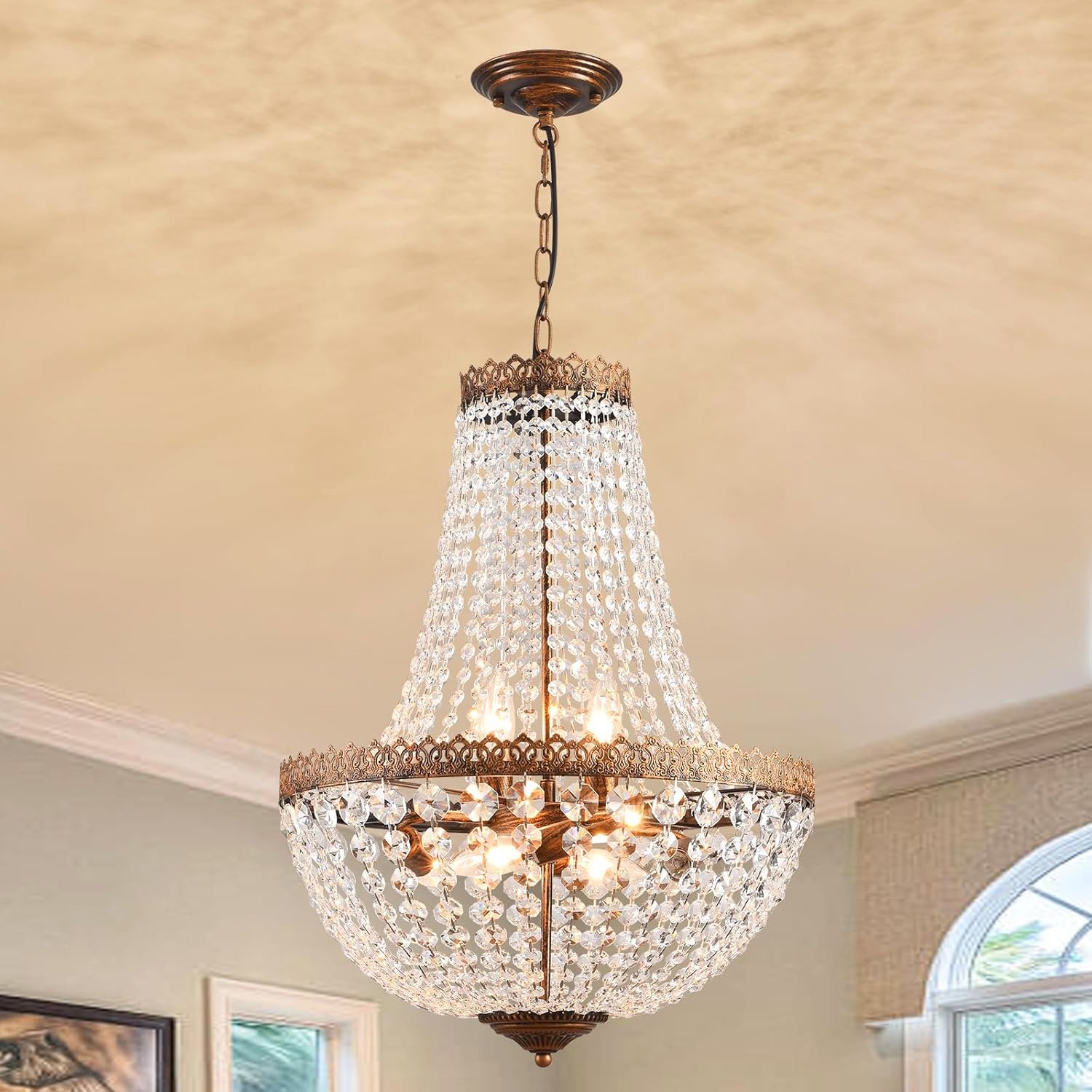 Elegant chandelier lighting for event rental in Los Angeles